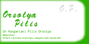 orsolya pilis business card